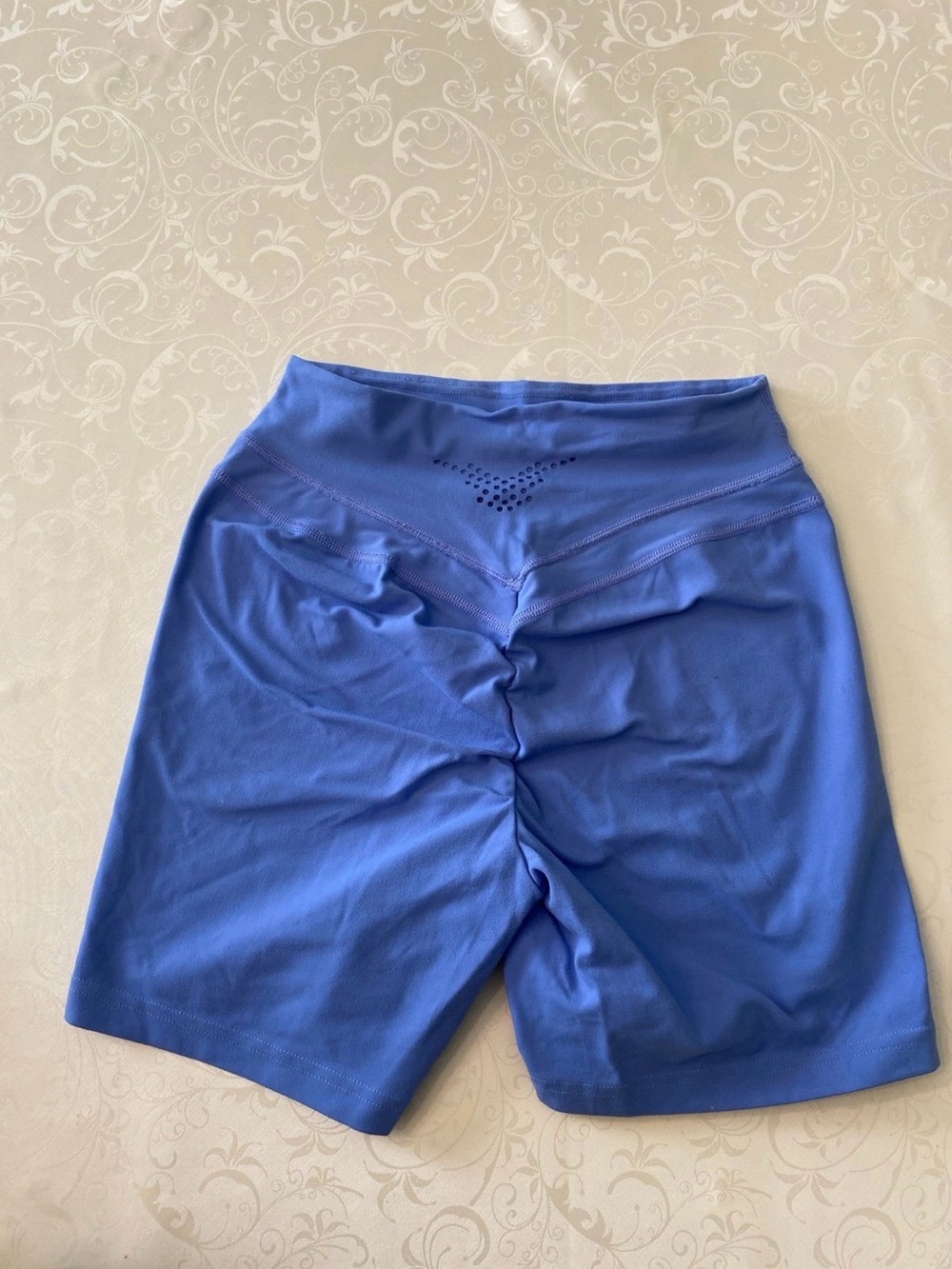 Gymshark Royal Blue High-Waist Ruched Workout Shorts